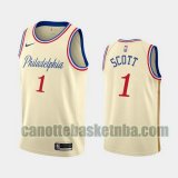 canotta Uomo basket Philadelphia 76ers Bianco Mike Scott 1 2019-20 Ciudad Crema