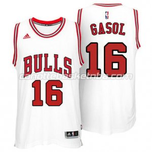 maglia pau gasol #16 chicago bulls 2014-2015 bianca