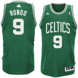 maglia basket Rajon Rondo 9 Boston Celtics Rev30 Verde