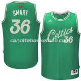 maglia marcus smart #36 boston celtics natale 2015 verde