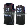 Maglia Uomo basket Philadelphia 76ers Nero Philadelphia 25 2020-21 City Edition