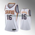 Maglia Uomo basket Phoenix Suns bianca Tyler Johnson 16 Dichiarazione stagione 2020-21
