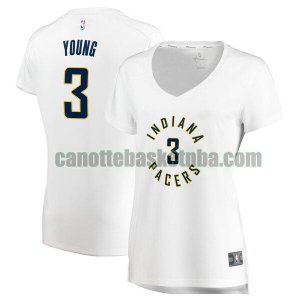 canotta Donna basket Indiana Pacers Bianco Joe Young 3 association edition