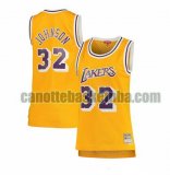 canotta Donna basket Los Angeles Lakers Giallo Magic Johnson 32 hardwood Classico