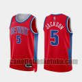canotta Uomo basket Detroit Pistons Rosso JACKSON 5 2022 City Edition 75th Anniversary Edition