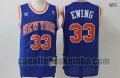 canotta Uomo basket New York Knicks Blu Patrick Ewing 33 Ritorno al passato
