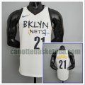 canotta poco prezzo Uomo basket Brooklyn Nets bianco Aldridge 21 NBA