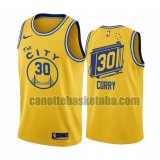 Maglia Uomo basket Golden State Warriors Giallo Stephen Curry 30 Dichiarazione stagione 2020-21