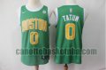 canotta Uomo basket Boston Celtics Verde Jayson Tatum 0 Edizione guadagnata