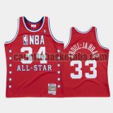 canotta Uomo basket Los Angeles Lakers Rosso Kareem Abduljabbar 34 All Star 1988