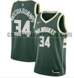 canotta Uomo basket Milwaukee Bucks verde Giannis Antetokounmpo 34 2020-21 Icon Edition Swingman