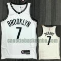 canotta poco prezzo Uomo basket Brooklyn Nets bianco DURANT 7 21-22 75° anniversario