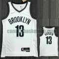 canotta poco prezzo Uomo basket Brooklyn Nets bianco HARDEN 13 21-22 75° anniversario