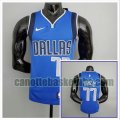 canotta poco prezzo Uomo basket Dallas Mavericks Blu Doncic 77 NBA