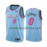 Maglia Uomo basket Miami Heat Blu Meyers Leonard 0 Dichiarazione stagione 2020-21