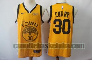 canotta Uomo basket Golden State Warriors Giallo Stephen Curry 30 Edizione guadagnata