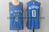 canotta Uomo basket Oklahoma City Thunder Blu Russell Westbrook 0 Pallacanestro a buon mercato