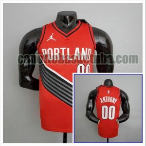 canotta poco prezzo Uomo basket Portland Trail Blazers rosso Anthony 0 NBA (modello GIORDANIA)