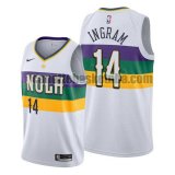 Maglia Uomo basket New Orleans Pelicans bianca Brandon Ingram 14 Dichiarazione stagione 2020-21