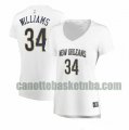 canotta Donna basket New Orleans Pelicans Bianco Kenrich Williams 34 association edition