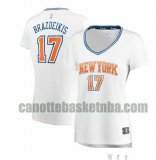 canotta Donna basket New York Knicks Bianco Ignas Brazdeikis 17 Dichiarazione Edition