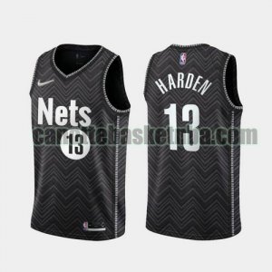 canotta Uomo basket Brooklyn Nets Nero James Harden 13 2020-21 Earned Edition