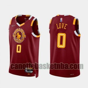 canotta Uomo basket Cleveland Cavaliers Rosso LOVE 0 2022 City Edition 75th Anniversary Edition