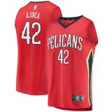 canotta Uomo basket New Orleans Pelicans Rosso Alexis Ajinca 42 Dichiarazione Edition
