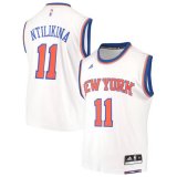 canotta Uomo basket New York Knicks Bianco Frank Ntilikina 11 Home Replica