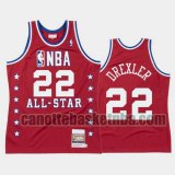 canotta Uomo basket Portland Trail Blazers Rosso Clyde Drexler 22 All Star 1988