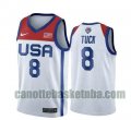 canotta Uomo basket USA 2020 bianca Morgan Tuck 8 USA Olimpicos 2020