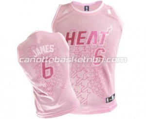 canotta basket donna miami heat con LeBron James #6 rosa