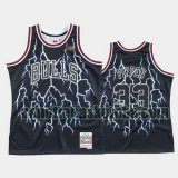 Maglia Uomo basket Chicago Bulls Nero Scottie Pippen 33 Relámpago Hardwood Classics