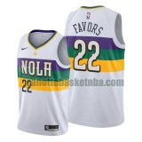 Maglia Uomo basket New Orleans Pelicans bianca Derrick Favors 22 Dichiarazione stagione 2020-21