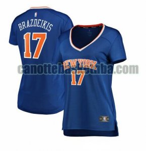 canotta Donna basket New York Knicks Blu Ignas Brazdeikis 17 icon edition