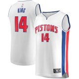 canotta Uomo basket Detroit Pistons Bianco Louis King 14 Association Edition