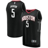 canotta Uomo basket Houston Rockets Nero Aaron Jackson 5 Dichiarazione Edition