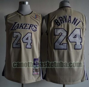 canotta Uomo basket Los Angeles Lakers Bianco Kobe Bryant 24 Legno duro classico