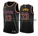 canotta Uomo basket Los Angeles Lakers nero LeBron James 23 2020-21 Earned Edition Swingman