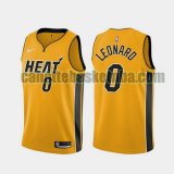 canotta Uomo basket Miami Heat Giallo Meyers Leonard 0 2020-21 Earned Edition