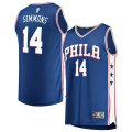 canotta Uomo basket Philadelphia 76ers Blu Jonathon Simmons 14 Icon Edition