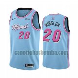 Maglia Uomo basket Miami Heat Blu Justise Winslow 20 Dichiarazione stagione 2020-21