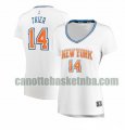 canotta Donna basket New York Knicks Bianco Allonzo Trier 14 Dichiarazione Edition