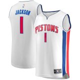 canotta Uomo basket Detroit Pistons Bianco Reggie Jackson 1 Association Edition