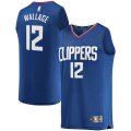 canotta Uomo basket Los Angeles Clippers Blu Tyrone Wallace 12 Icon Edition