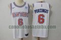 canotta Uomo basket New York Knicks Bianco Kristaps Porzingis 6