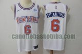 canotta Uomo basket New York Knicks Bianco Kristaps Porzingis 6