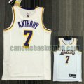 canotta poco prezzo Uomo basket Los Angeles Lakers bianco ANTHONY 7 21-22 75° anniversario