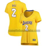canotta Donna basket Los Angeles Lakers Giallo Lonzo Ball 2 icon edition