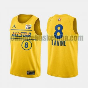 canotta Uomo basket All Star gold Zach Lavine 8 2021